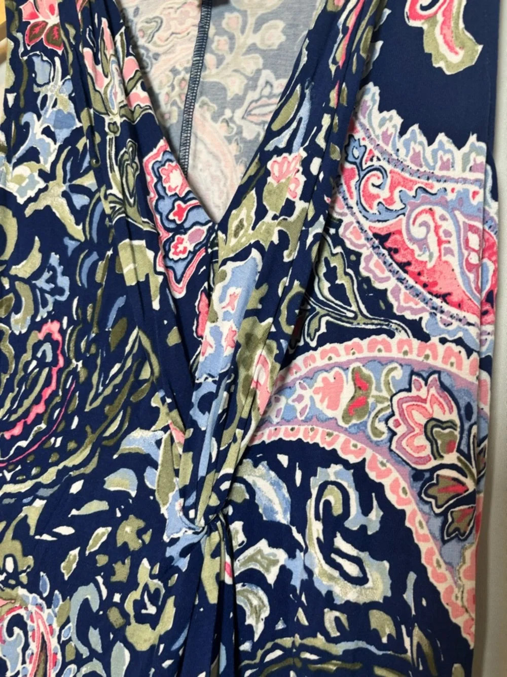 Tommy Bahama Tambour Promenade Paisley Maxi Dress V-Neck Viscose Sz Small Resort - Picture 5 of 7